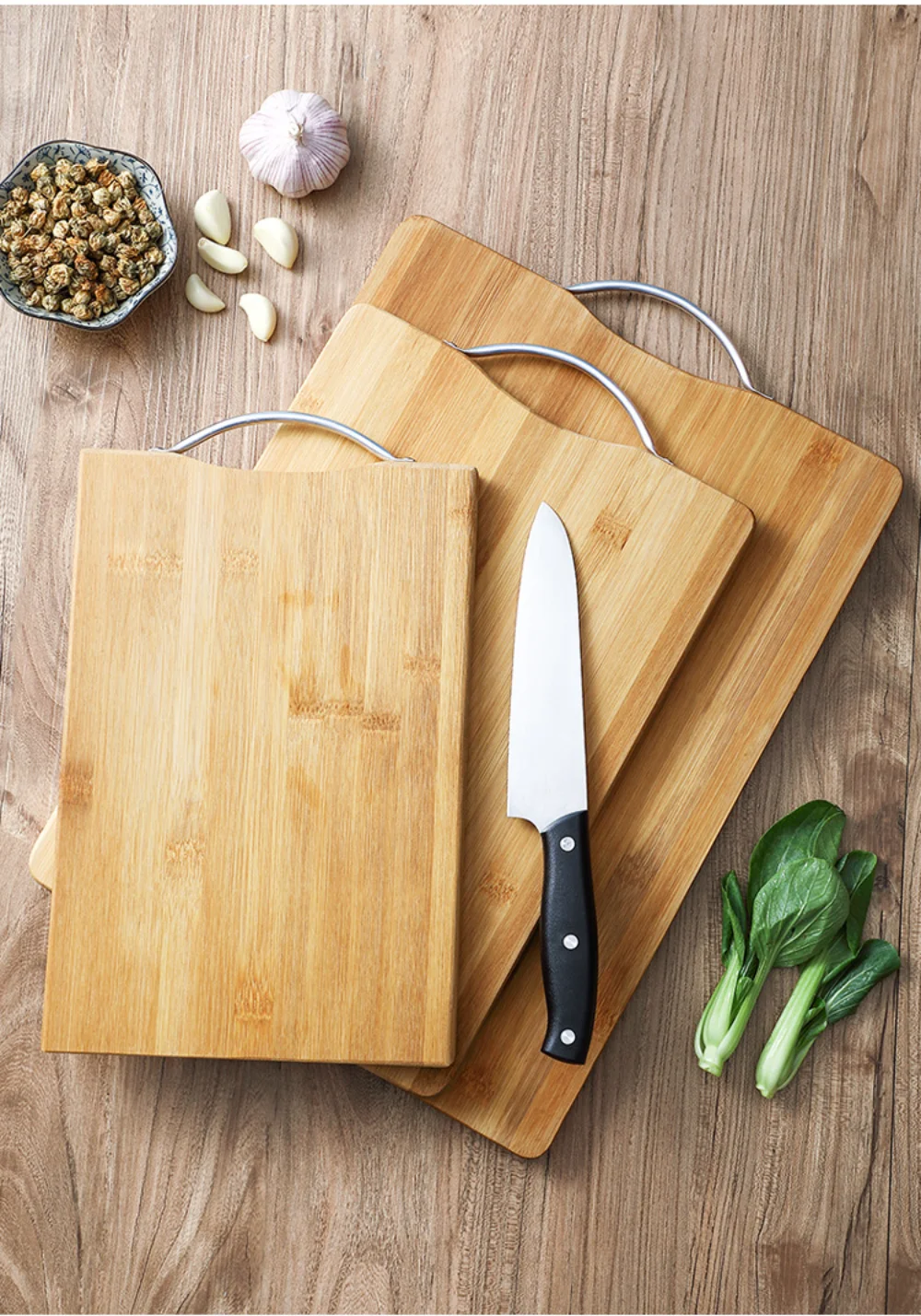 Tabla de cortar de madera para cocina: tabla de cortar de madera de bambú  orgánico con ranuras para jugos - La mejor tabla de cortar de madera para