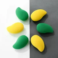 3Pcs Soft Mango Shape Makeup Sponge Beauty Egg Cosmetic Puff Foundation Concealer Cream Sponge Powder Puff Makeup Beauty Tools 3