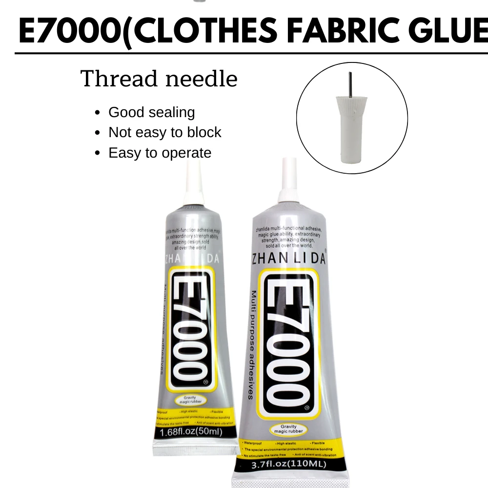 50/110ML E7000 Clear Contact DIY Cloth Fibre Fabric Adhesive Multipurpose  Wedding Dress Leather Bag Diamond Glass Glue - AliExpress