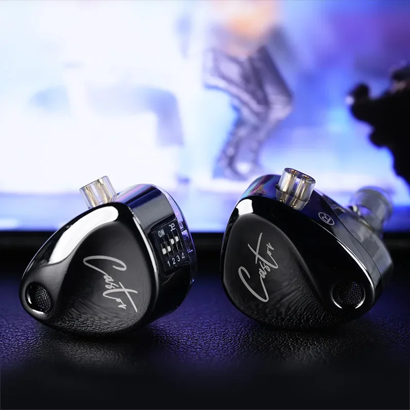 Auriculares intraaurales KZ Castor 2DD de alta fidelidad, dinámicos, de alta gama, sintonizables, con monitor y cancelación de ruido.