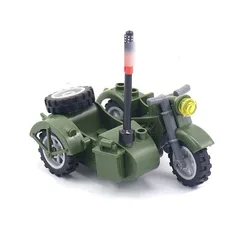 Multicolored Military Motorcycle Toy with Accessories - Children's Block Set (MPJ314 - 2)