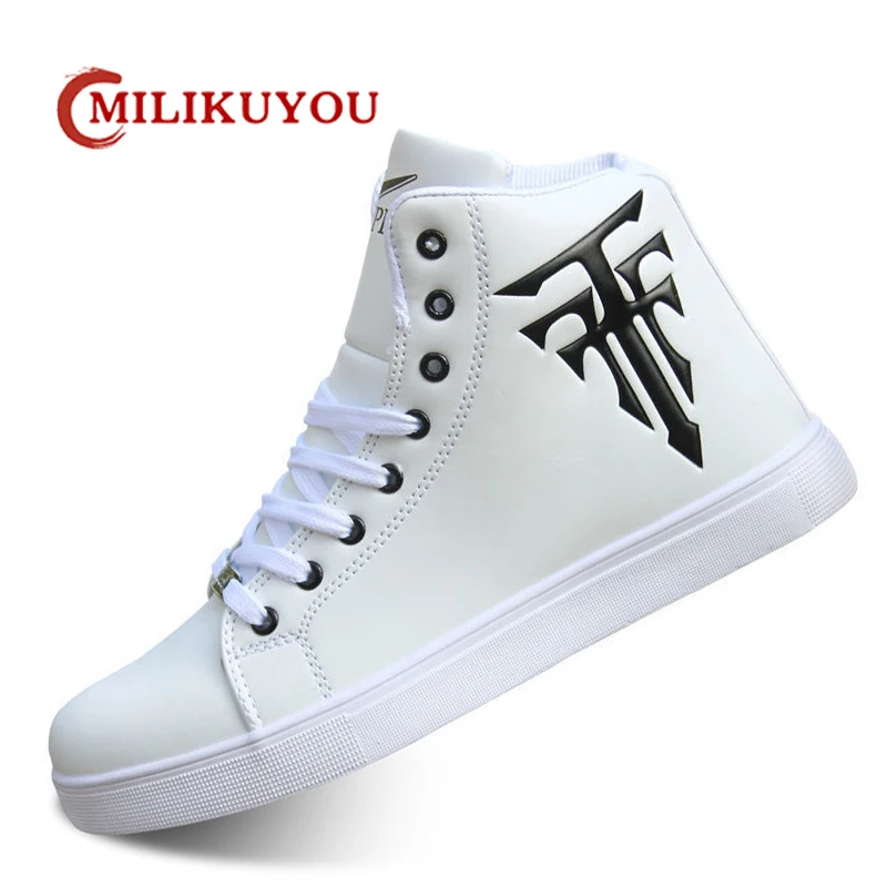 New Fashion High Top Sneakers Man White Sneaker Flat Comfortable Shoes Male Autumn Spring Popular Vulcanize Shoes Big Size 39-48 6