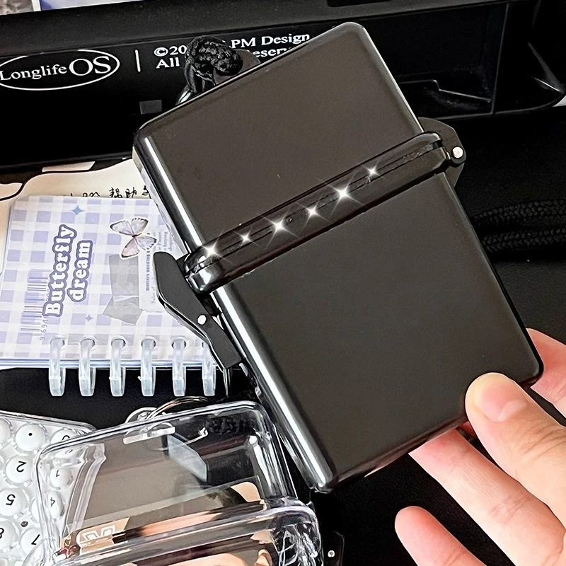 3 Inch Transparent Storage Box Photocard Holder with Rope Waterproof Card Case Outdoor Square Dustproof Box Photo Storage Box 5