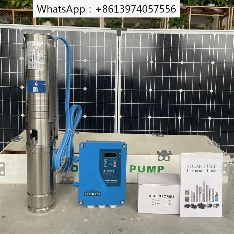 

Agricultural irrigation high-pressure 1500W 2stainless steel impeller Pompeii solar DC submersible water pump