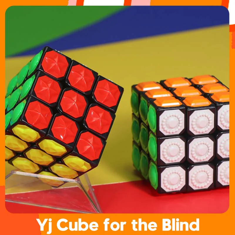 

[Yj Cube for the Blind] Tactile Blind Cube with Color, Weak Bump, Touch and 3D Relief Shape - Puzzle Toy for Visually Impaired