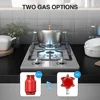 Portable Gas Cooktop Stainless Steel 2 Burner Stove Dual Fuel Built-in RVs and Apartments 5