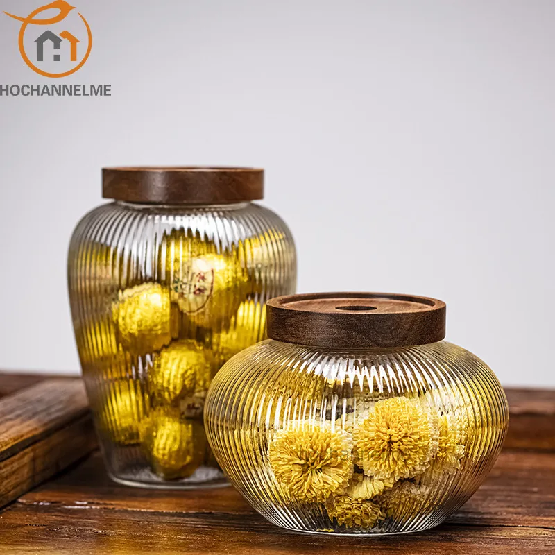 Alta borosilicato de vidro chá selado pote casa cozinha armazenamento organização recipiente garrafa itens do agregado familiar condimentos organizador - 100 coisas lindas para a casa