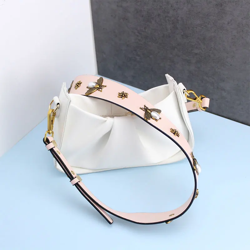 TINBERON Fashion Retro Bee Leather Belts Shoulder Strap Handbag Accessories Adjustable Bee Bag Straps Luxury Bags Shoulder Strap