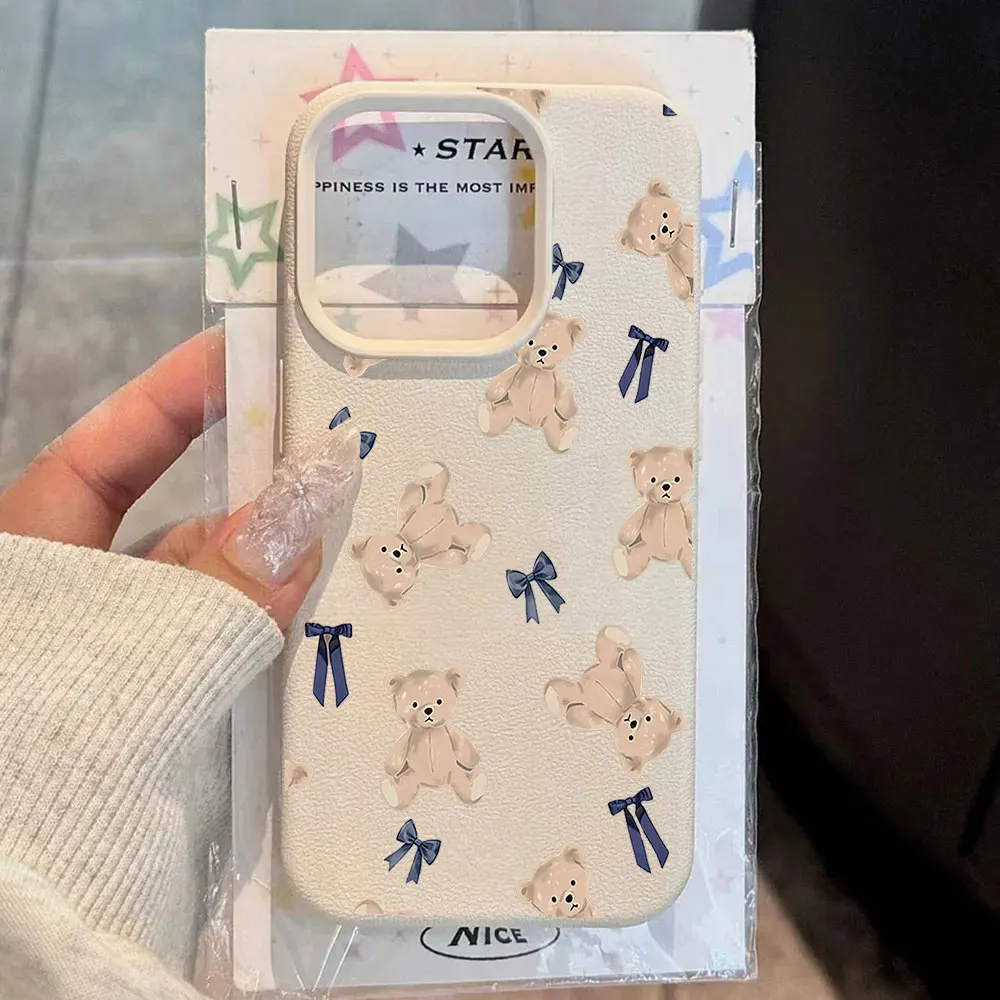 Lovely Bow Bear Silicone Phone Case