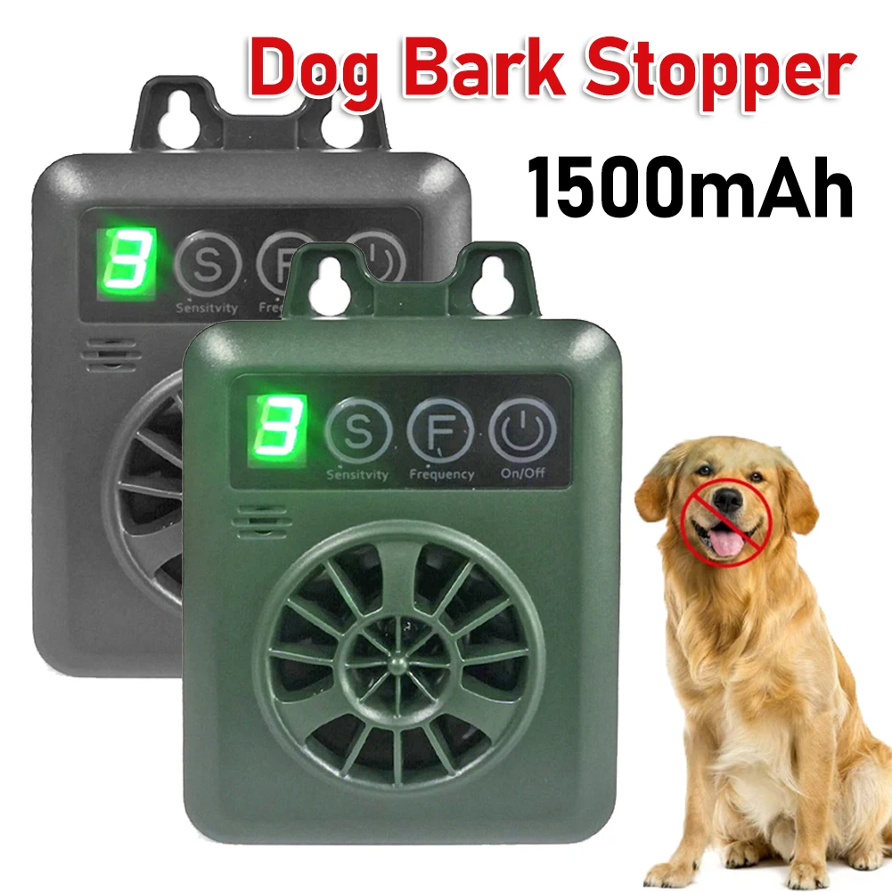 Dog Bark Deterrent Dog Repeller Ultrasonic Dog Repeller Portable Ultrasonic Bark Stopper Pet Dog Anti Noise Anti Barking Puppy Stop Bark Repeller