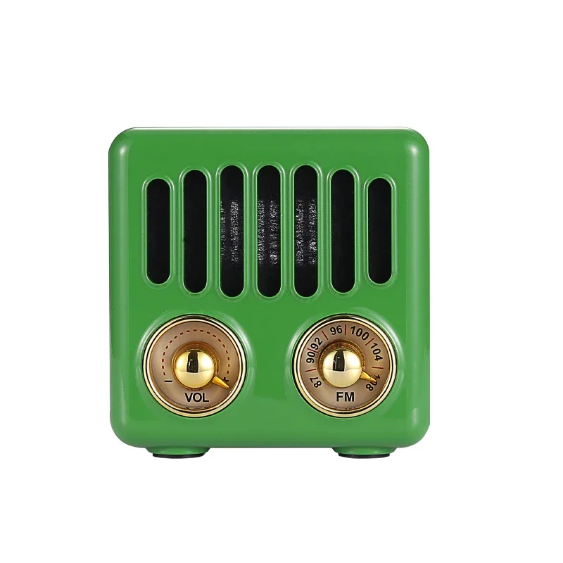 Retro Old Fashioned Estilo Clássico Mini Portátil Recarregável Rádio fm Alto-falante sem Fio Bluetooth - Image 2