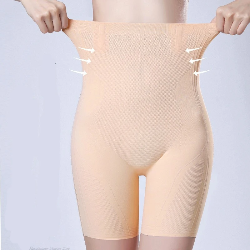 ElaShape-calças de controle de barriga para mulheres, fibra exclusiva,  modelador do corpo pós-parto, emagrecimento da barriga pós-parto, calção 5D  - AliExpress