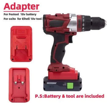 Festool 18V 리튬 이온 배터리 어댑터용 컨버터, Einhell 18V 공구 전기 드릴 액세서리로 변환