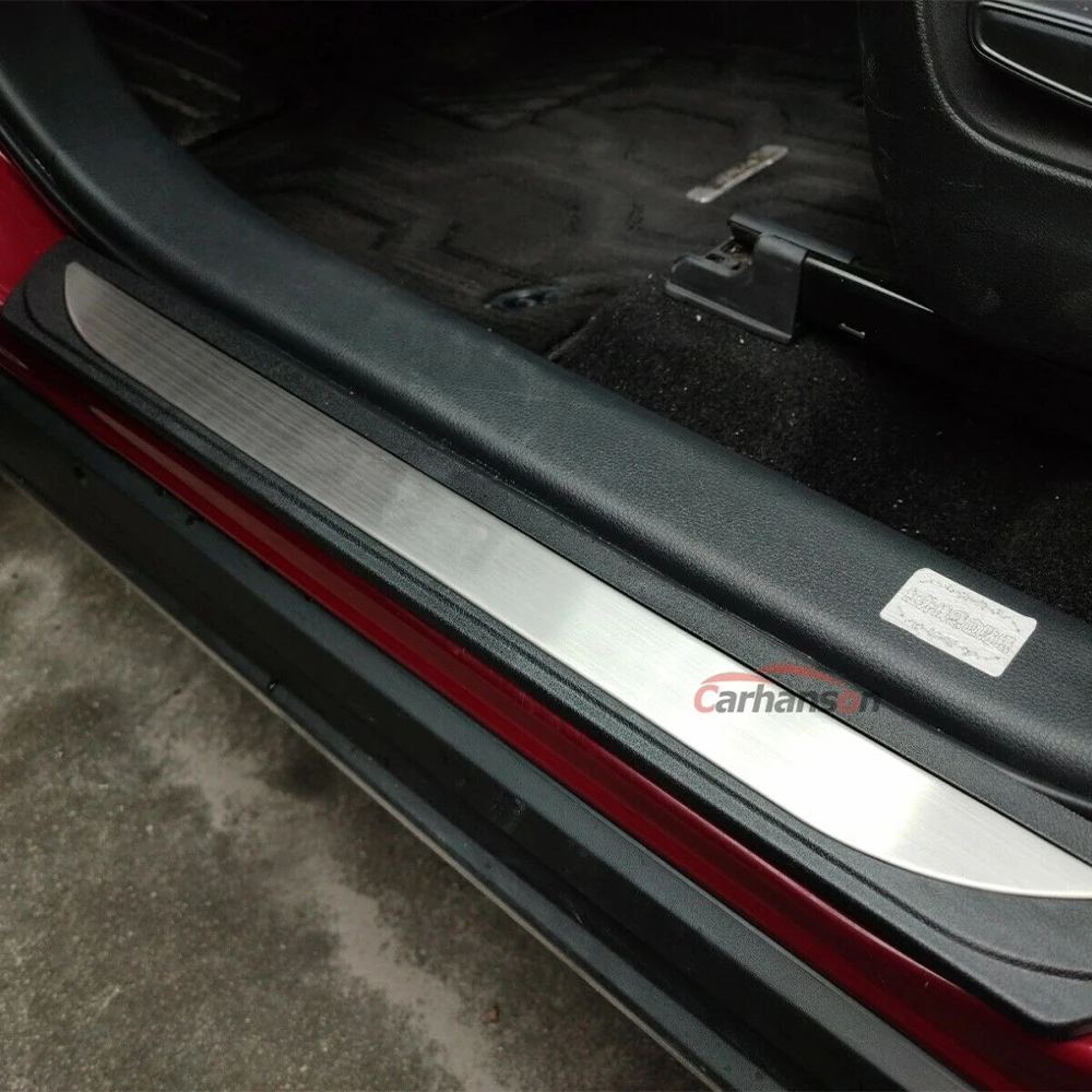 

Для X Trail T32 2022 автомобильные аксессуары порог Накладка протектор порог педаль наклейка из нержавеющей стали крышка Стайлинг отделка