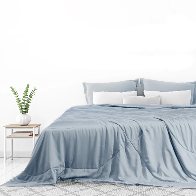 

European Natural Soft Pure Silk Quilt 100% Natural Long Mulberry Silk Filled Comforter Silk Duvet