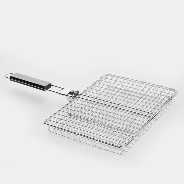 Manico pieghevole clip per barbecue in acciaio al carbonio pollo arrosto clip per pesce alla griglia multifunzionale all'aperto griglia per barbecue rete per barbecue g 2
