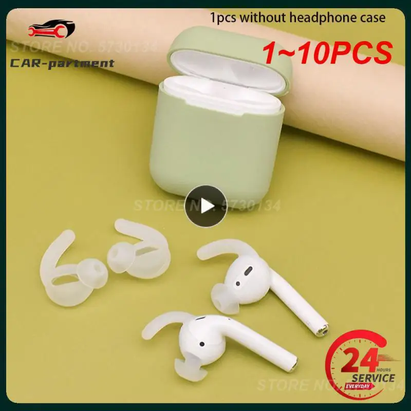 

1~10PCS Earbuds Soft Silicone Cover for Protective Sleeve In-ear Anti-slip with Earhook Tips Earphones