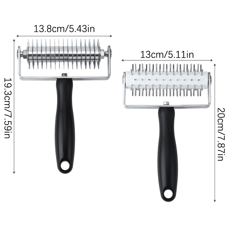Stainless Steel Dough Roller Docker, Pizza Roller Pin Wheel Hole Puncher For Pie Bread, Kitchen Gadget