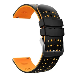 Silicone Sports Wristband Bracelet - 22mm Watch Strap Accessory - 1PCS 22MM (A - Black Yellow)