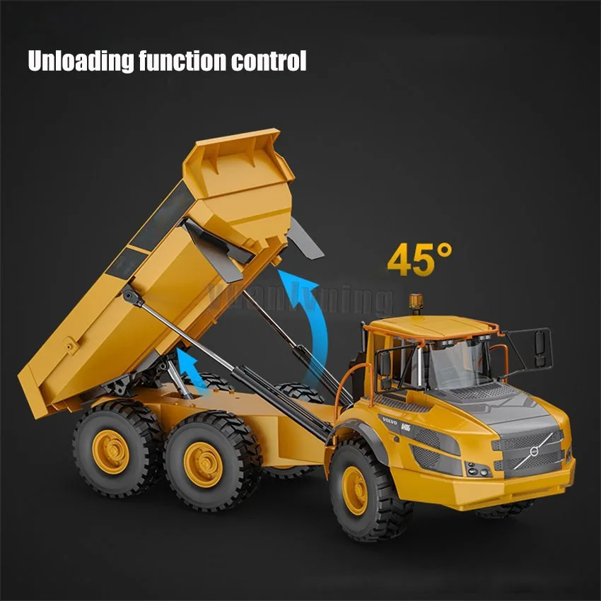 Large RC Truck Boy Toys 1:20 Double Rc Dumper Cars Trucks Remote Wireless Car Tractor Articulated Dump Engineering Car Toys Gift 3