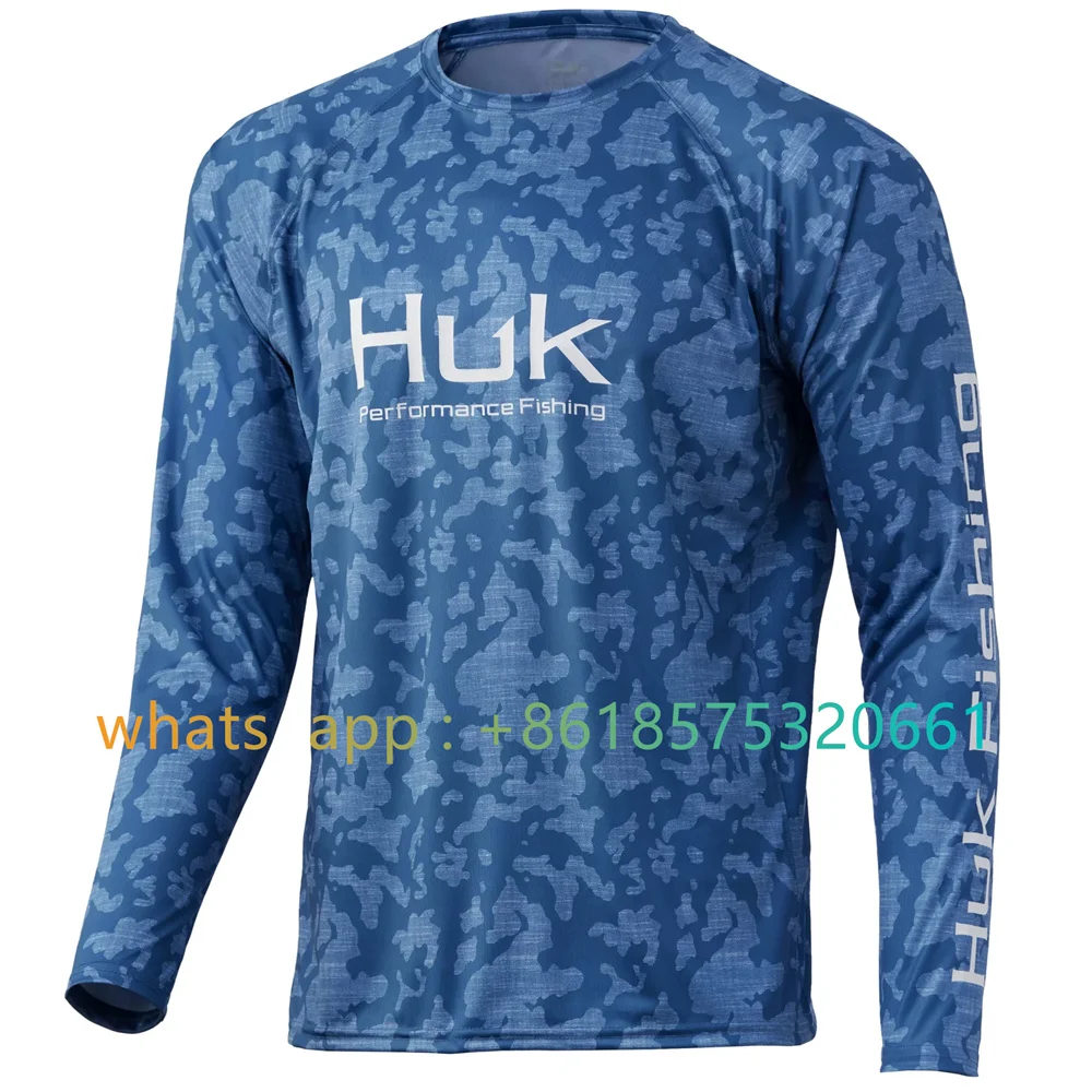 Chemise de pêche camouflage à manches longues, séchage