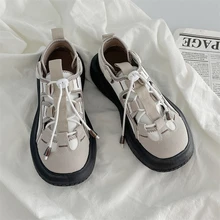  2022Fall Flat Platform Shoes Women's Sports Sandals Hollow Out Designer Women's Shoes Running Shoes Student Casual Women's Shoes 