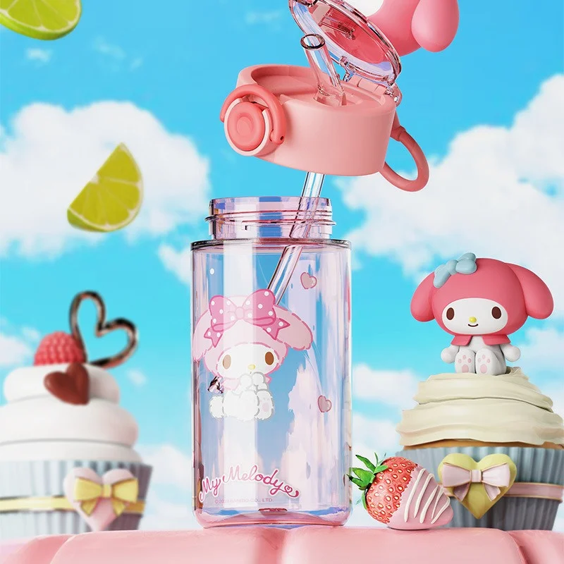 كوب سانريو شفاف بسعة 500 مل، يتميز بتصاميم شخصيات...