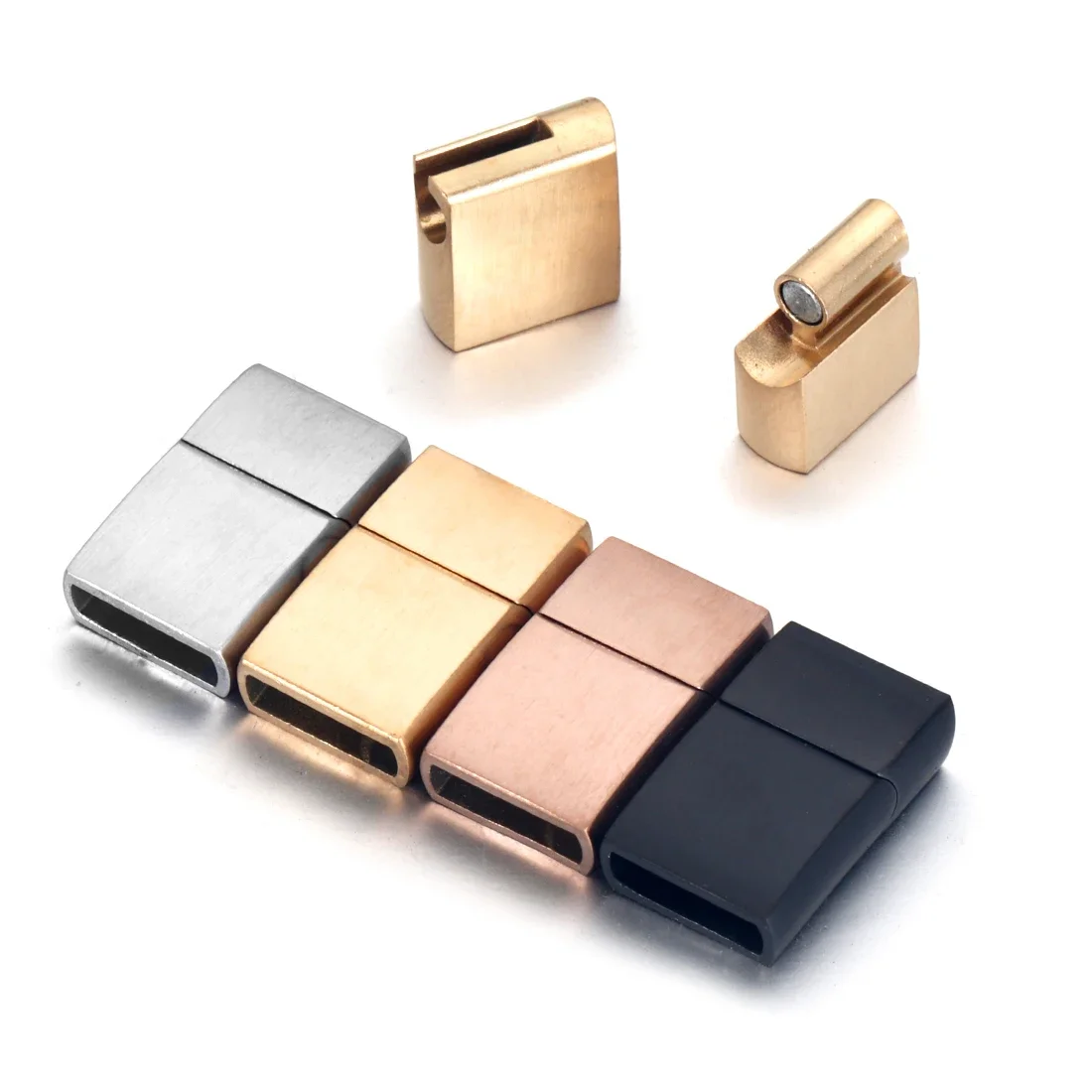 FREEBLOSS Messing Armbandschnalle - Skelett Design 1,8 X 1 Zoll