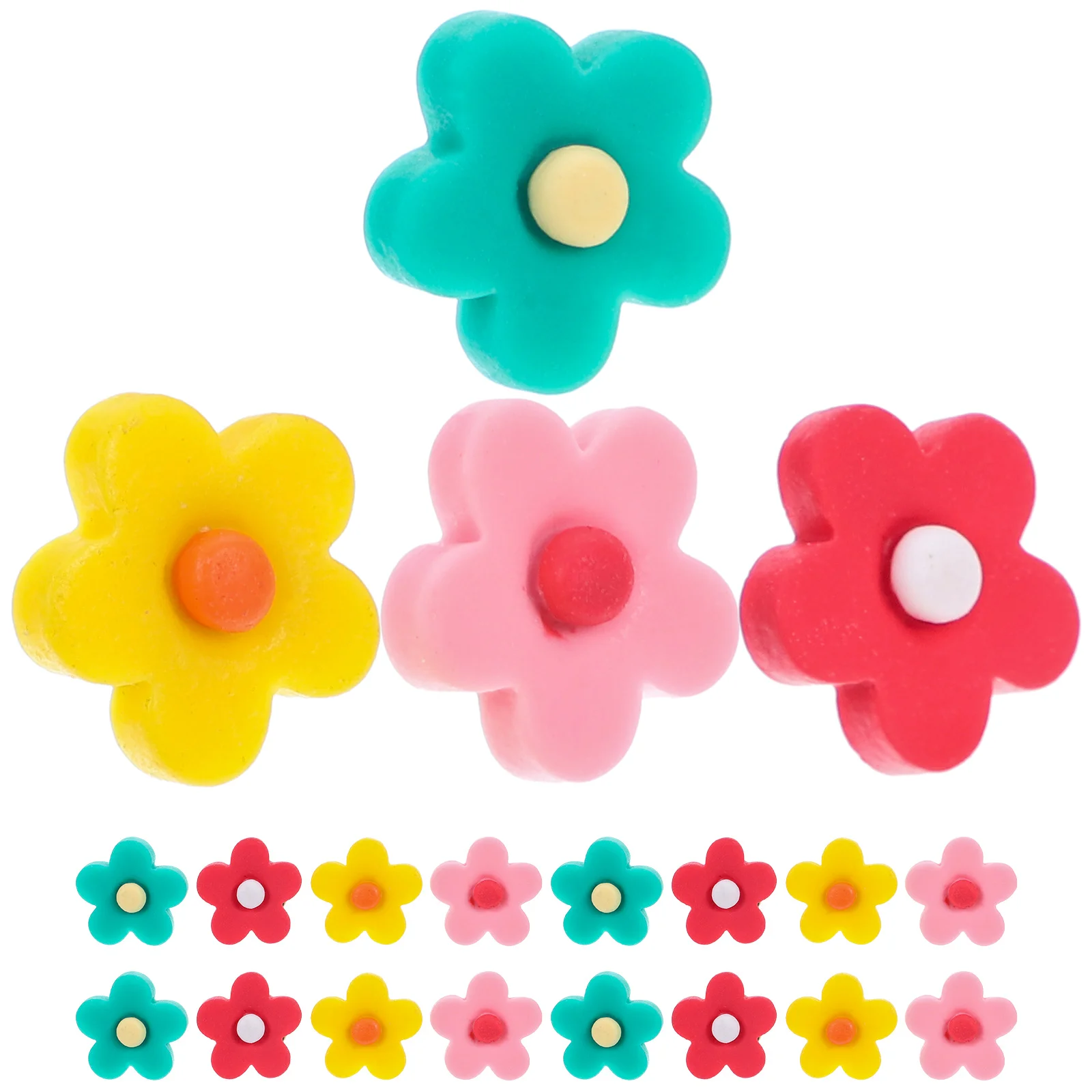 

20 Pcs Thumbtack Decor Flower Push Thumbtacks The Flowers Pin Decorative Pushpins Iron Office