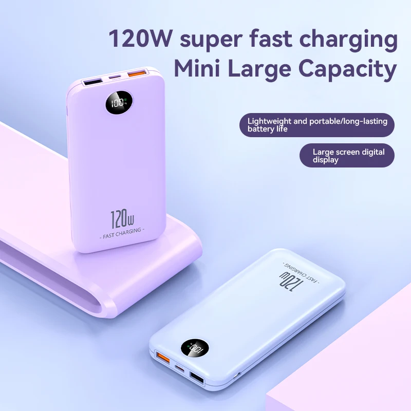Xiaomi 200000mAh Power Bank 120W Super Fast Charger Portable External Battery Large Capacity Mobile Power for iPhone Samsung New 6