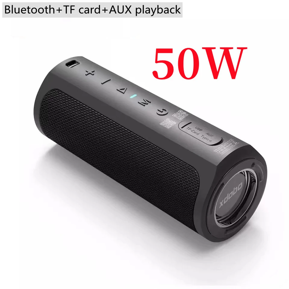 

Hifi TWS 50W Portable Wireless Bluetooth Speaker Bass Stereo Subwoofer Outdoor Waterproof 6600mAh TF/AUX Type C Dual Horn