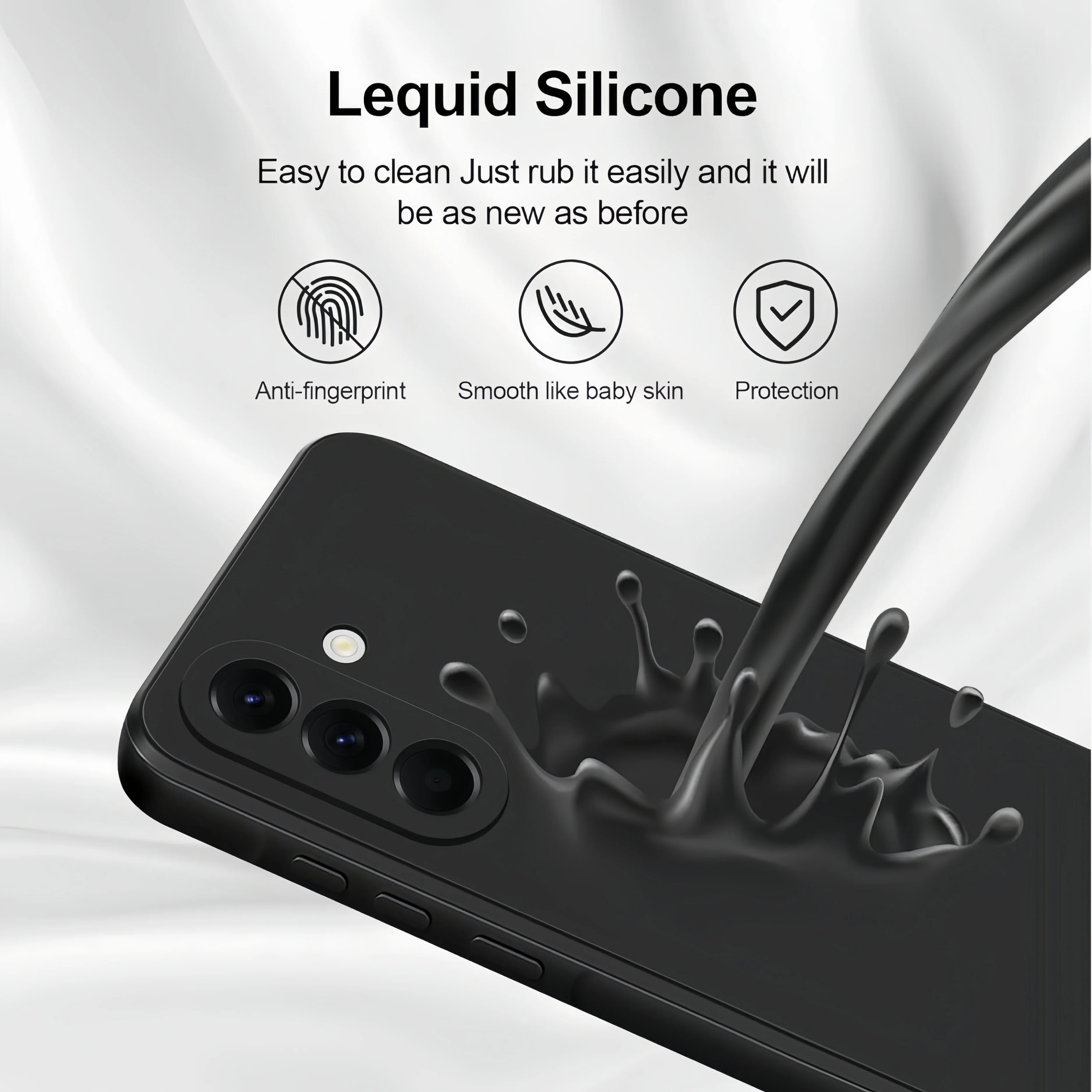 Silicone Thin Slim Grip Soft Rubber Gel Protective Phone Case
