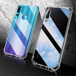 Shockproof Clear Silicone Phone Case with Four - Corner Protection for Huawei nova 5i (Transparent)