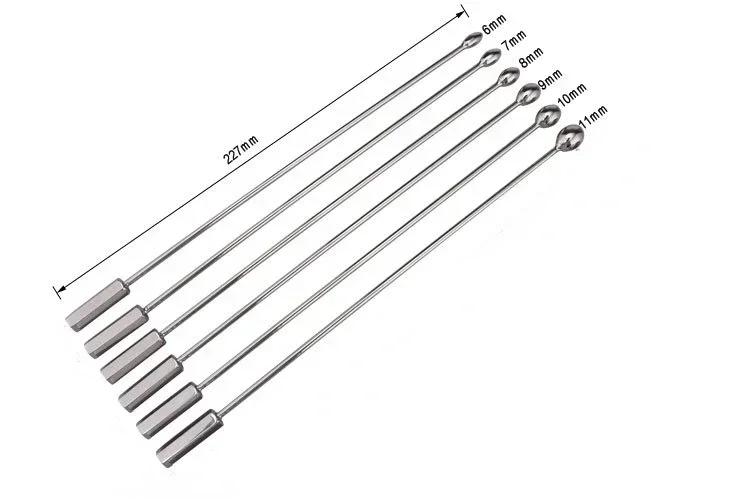 Stainless Steel Penis Plug Electrical Shock Uretral Stimulator Urethral Sounding Beads Penis Massage Wand Sex Toys for Men