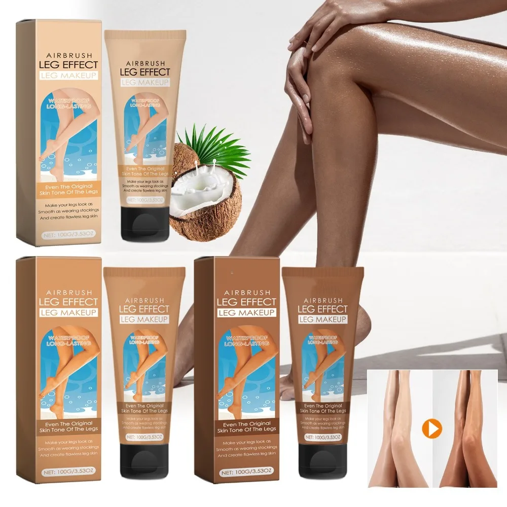 High Quality Waterproof Leg Makeup Long Lasting Anti-Transfer Liquid Foundation Even Skin Tone Body Tanning Cream Body Makeup
