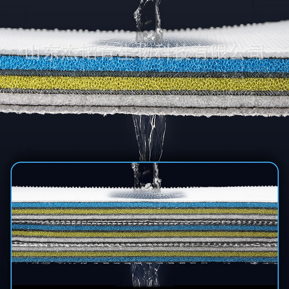 Aquarium Filter Media Cuttable Filter Sponge Pad for Fish Tanks High Density Multi-Layer Floss