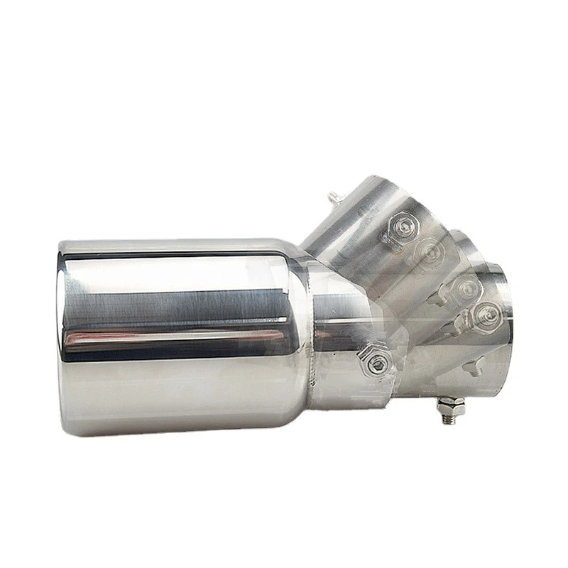 Exhaust Muffler Tip, Exhaust Pipe Muffler, Exhaust Trim Pipe 38-54mm inlet adjustable Angle adjustable stainless steel automobile exhaust tip muffler tail throat