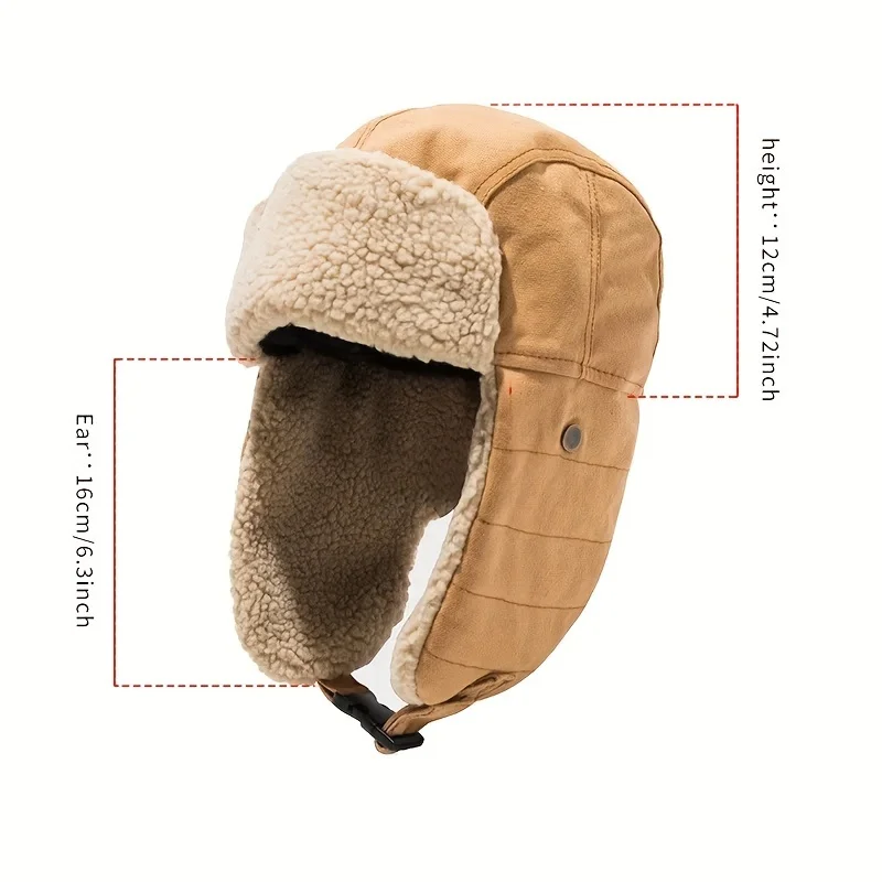 Winter Cold-Proof Lei Feng Hat Men'S Outdoor Warm Hat Ear Protection Middle-Aged Elderly Cap Cotton Cap Bomber Cycling Hats 6