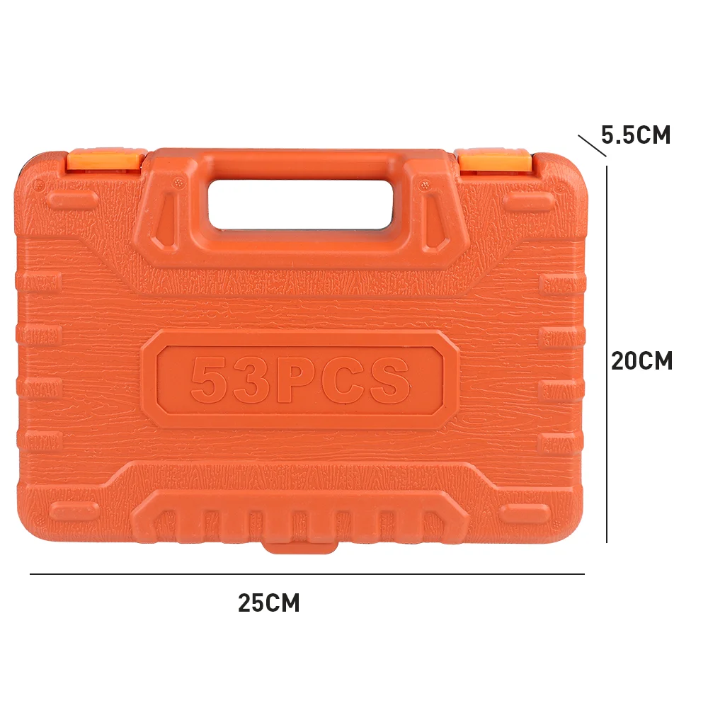 53pc Schlüssel Werkzeuge Set Ratsche Kit Steckschlüssel Set Auto Reparatur Tool Kit Ratsche Drehmomentschlüssel Combo Reparatur Werkzeug – Detail 3