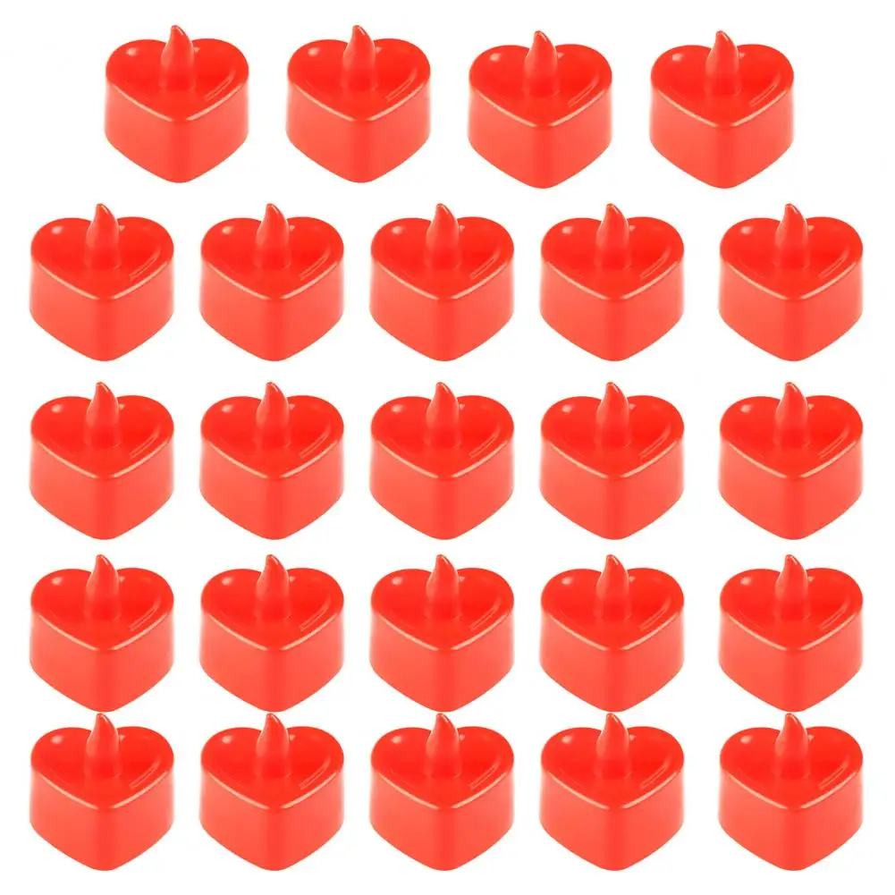 

Bridal Shower Decorations Romantic Heart Shape Led Tealight Candles with Artificial Flower Petals Create for Home for Weddings