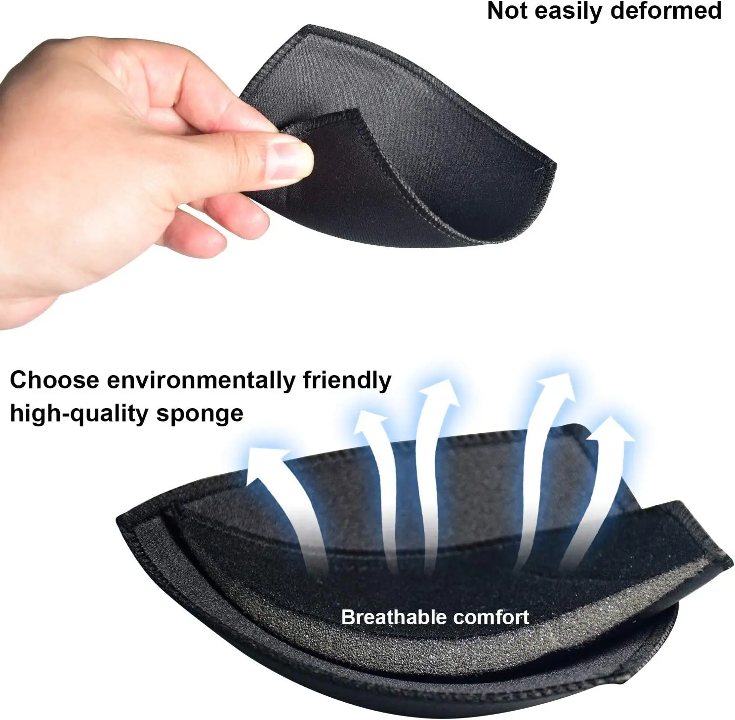 Invisible Triangle Sponge Push Up Bra Pads Set For Women