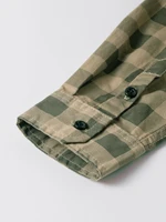 2025 automne nouvelle mode hommes 100% coton chemise à carreaux hauts décontracté boutonné à manches longues lettre broderie chemises avec poche 5