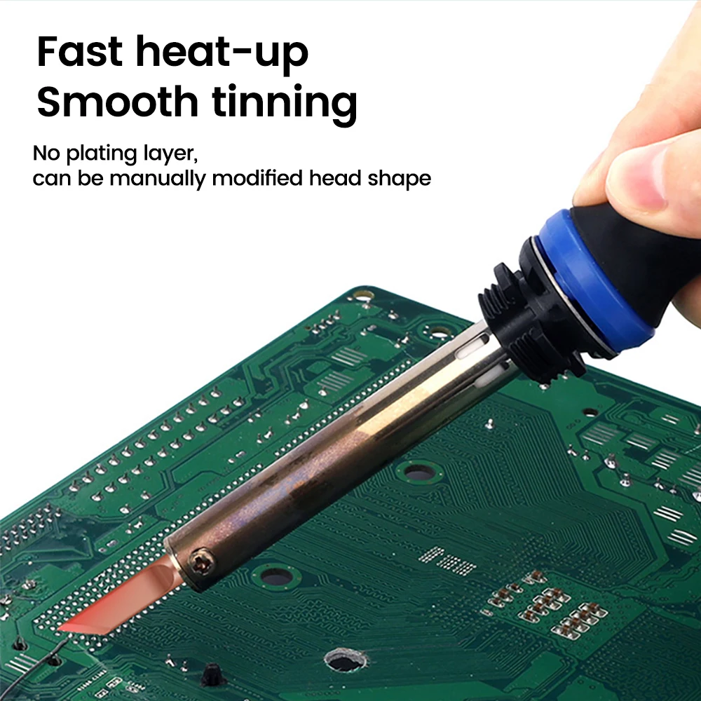 Soldering Iron Tips 4pcs External Heat Solder Iron Tip Pure Copper 30W 40W 60W Replacement