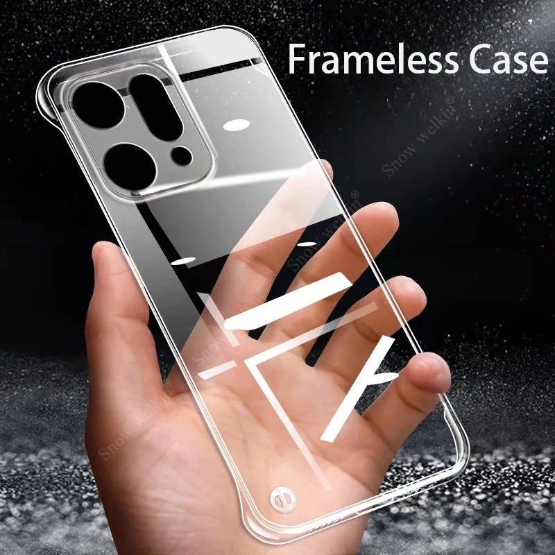 Frameless Slim Clear Hard Plastic Phone Case Cover
