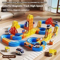 Versatile Magical Track Cube Magnetic Block Track Car Electric Anti Gravity Magnetic Suction High-Speed Rail Track Train Gift