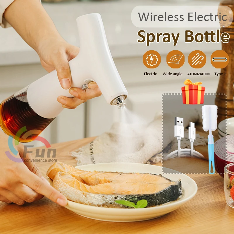 ElectricSprayOilSprayerWirelessChargingOliveOilSprayOilBottle
