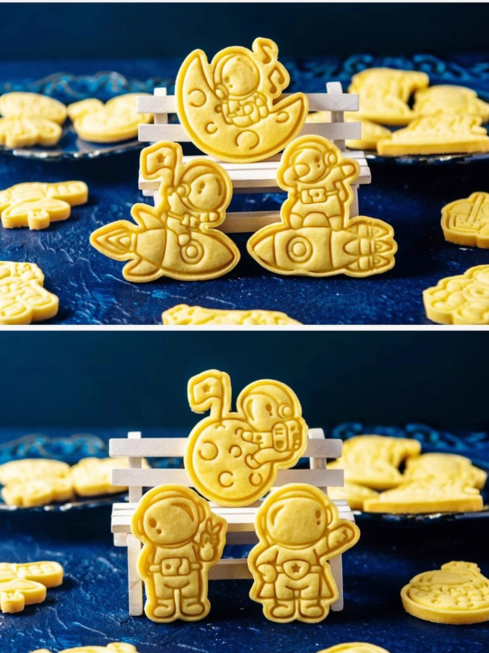 Cartoon Astronaut Cookie Mold 3D Dimensional Cake Cutting DIY Baking Tool