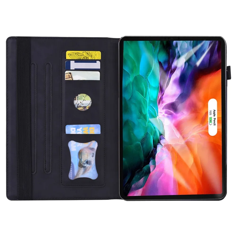Premium Flip Cover Case with TPU Shell for 13-Inch Tablets, Full Coverage Slim PU Folding Stand