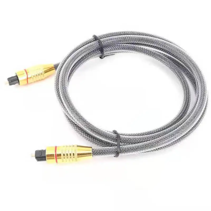 Transparent TOSLINK Optical Audio Cable with Square Port Interface - Available in 1m and 2m Lengths