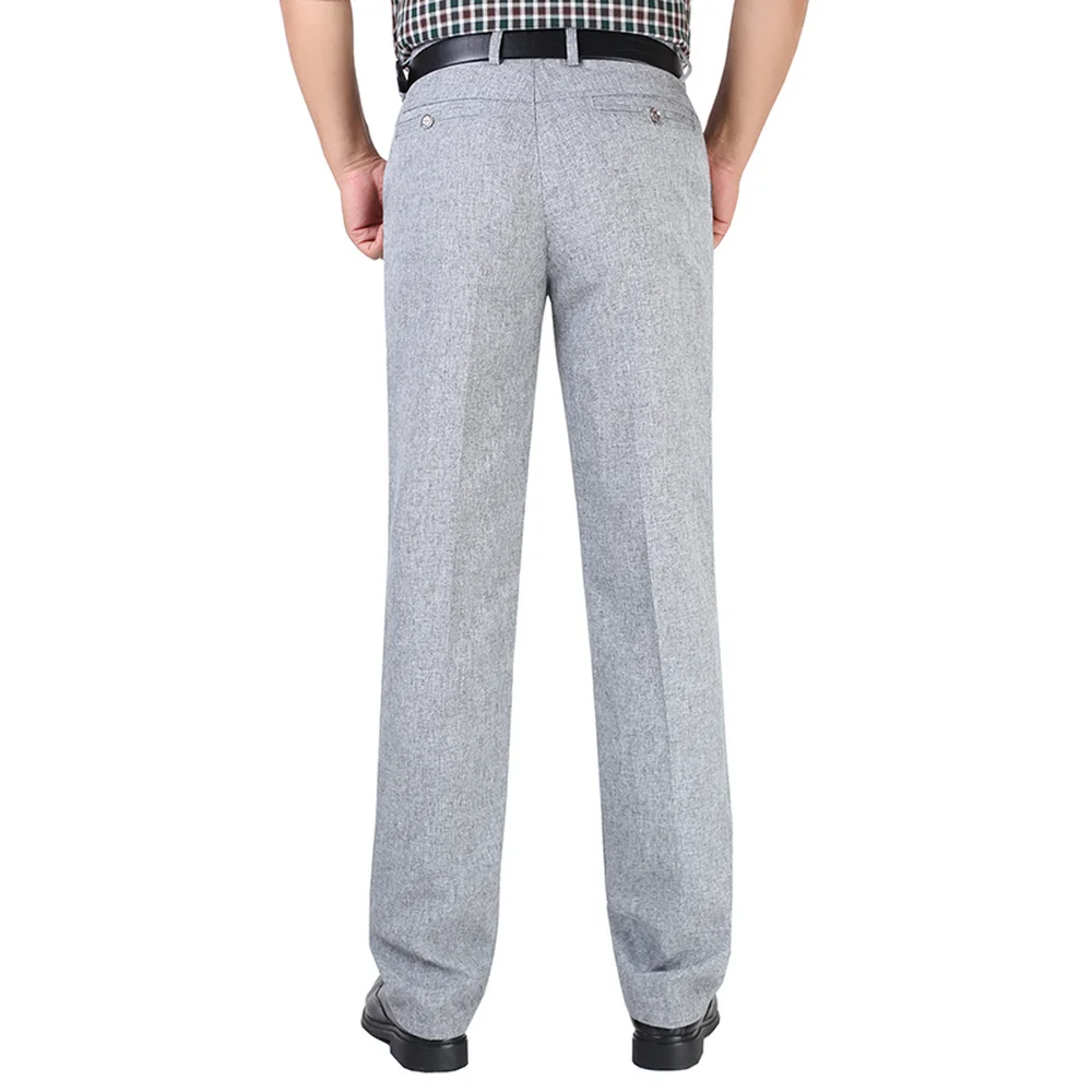 Casual Pants for Men Big Size Formal Classic Breathable 9 Colors Thin Office Suit Trousers